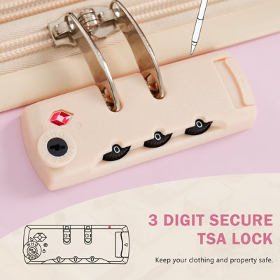 Front Opening Luggage Set 3 Piece, Hardside Carry on Suitcase with USB Port, Expandable and TSA Lock for Easy Travel