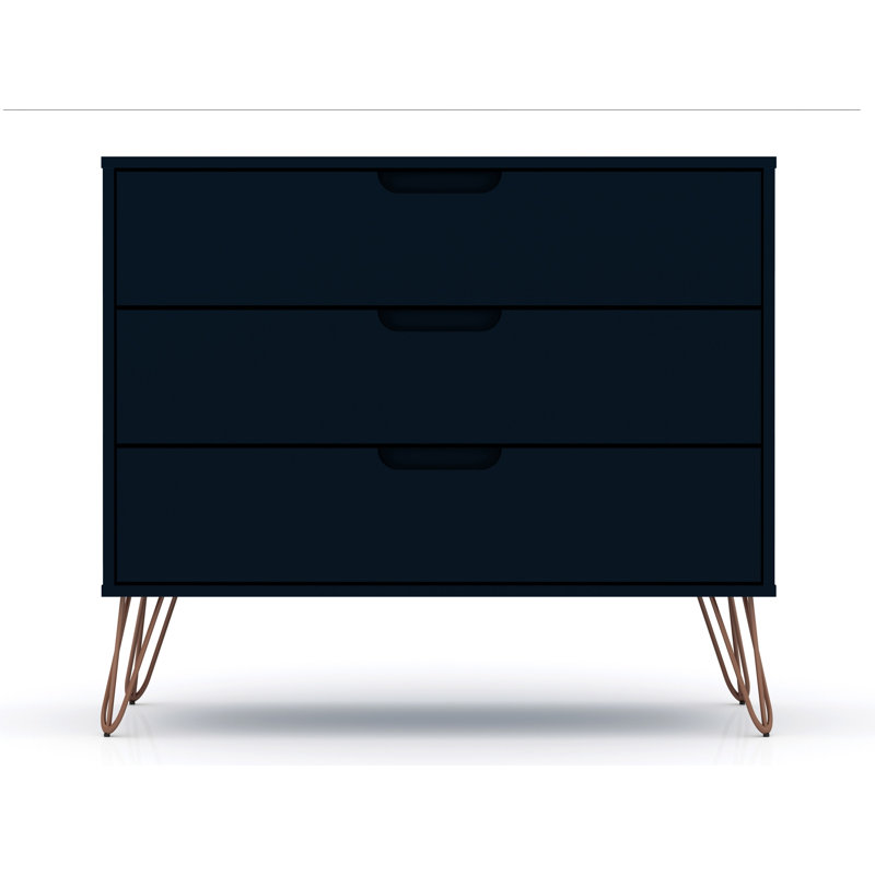 Commode 3 tiroirs Mid-Century moderne Tatiana
