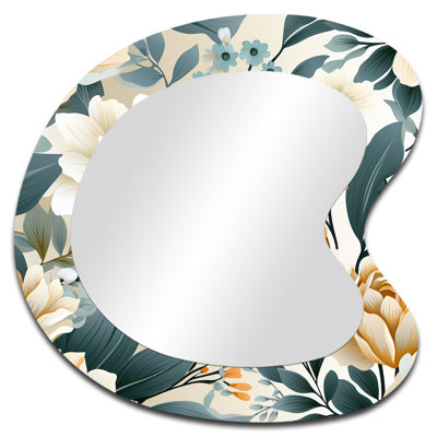 Miroir mural asymétrique floral
