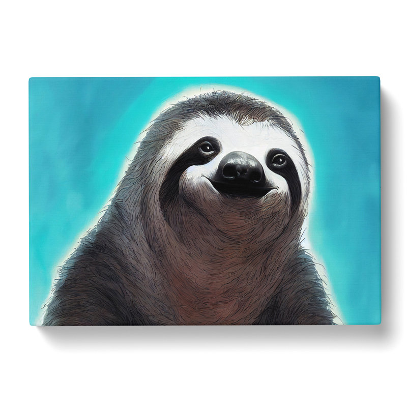 Sloth Portrait Vol.3 - Wrapped Canvas, 35cm H x 50cm W x 3cm D