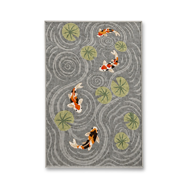 Tapis gris tissé Mosso, 2'4" x 3'11"