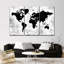 Silhouette World Map Multi Piece Canvas Print-1862460632