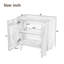 Armoire d'appoint en bois avec rangement, armoire de rangement en bois de manguier rustique avec design cannelé et tablette réglable-1397625075