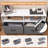 Ebern Designs Fabric Dresser For Bedroom Chest Of Drawers W/ 2 Drawers & 2 Open Shelves