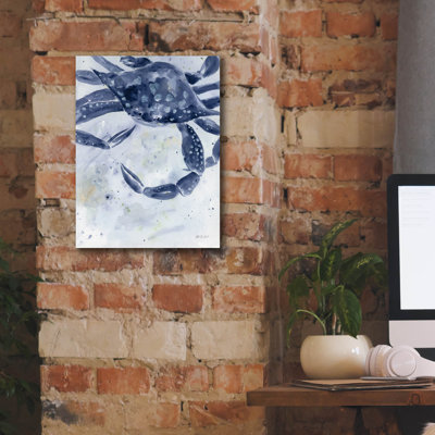 «Epic Graffiti» «Blue Crab» par Yvette St. Amant, art mural sur toile, 26 po x 34 po