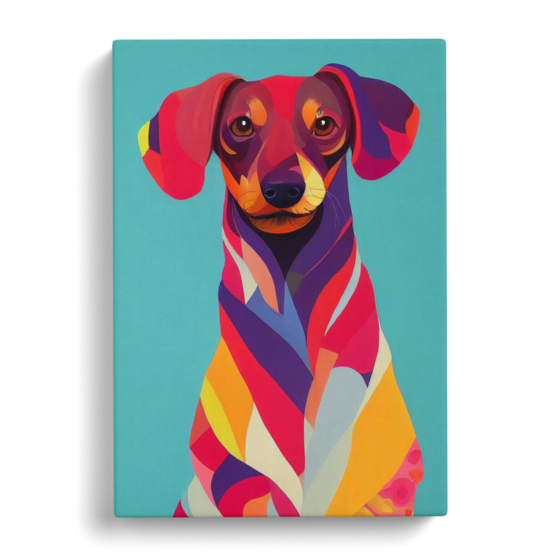 Dachshund in Colour Vol.5 - Wrapped Canvas, 50cm H x 35cm W x 3cm D
