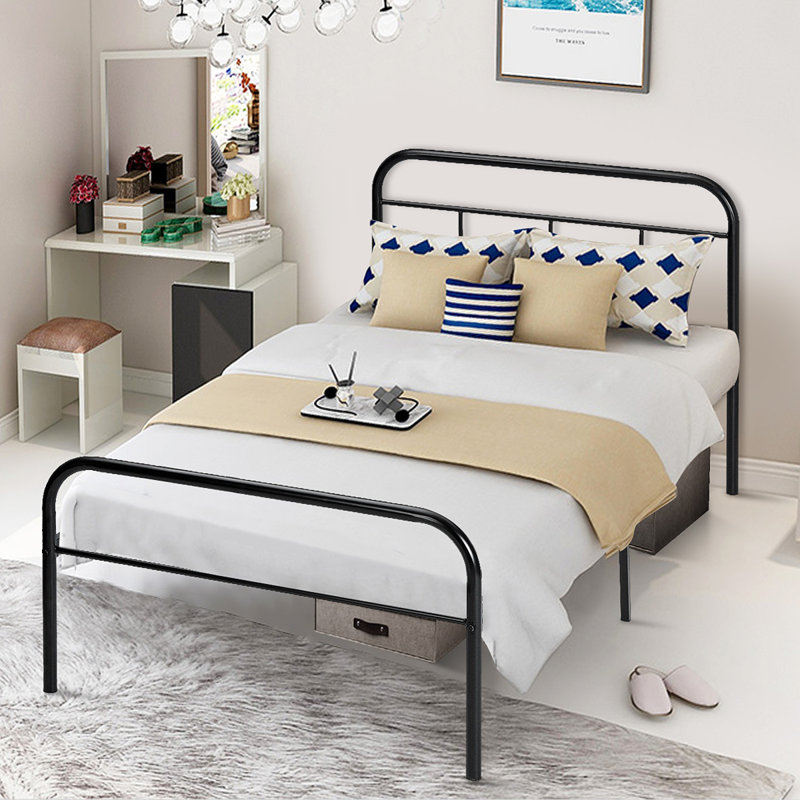 Twin Bed Frame with Headboard Single Bed Frames No Box Spring Needed