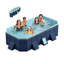 Piscine pliante rectangulaire en PVC de 2,1 mètres pour une utilisation dans la cour arrière