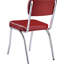 De 2 chaises rembourrées rouges - cadre, siège rembourré en mousse, structure de chaise contemporaine ornée de côté de salle à manger, rembourrage