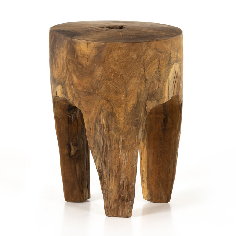 Kyra Outdoor Round Teak Side Table