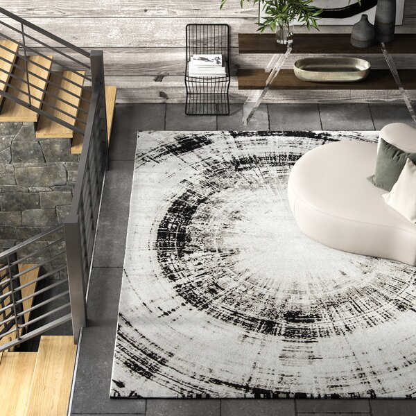 Samad Rugs Timeless Abstract Area Rug in Gray/Black | Perigold