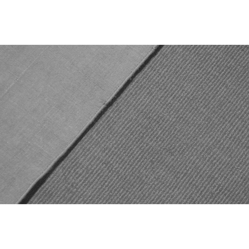 Tapis rectangulaire en laine noué à la main de couleur grise, Rectangle 8 pi x 10 pi