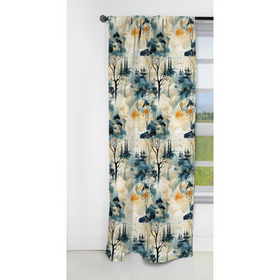 Winter Winter Retreat Japon - Rideau Ikat - Rideau occultant Ikat - 1 panneaux