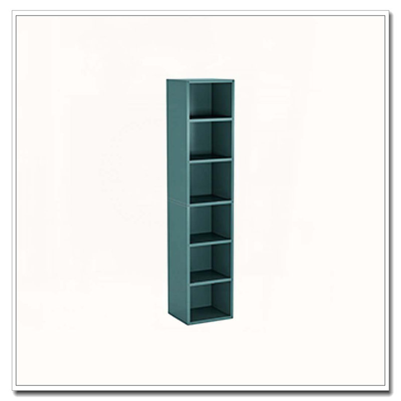 Bibliothèque à 6 coins étroits pour salon, bureau, chambre à coucher, Sarcelle