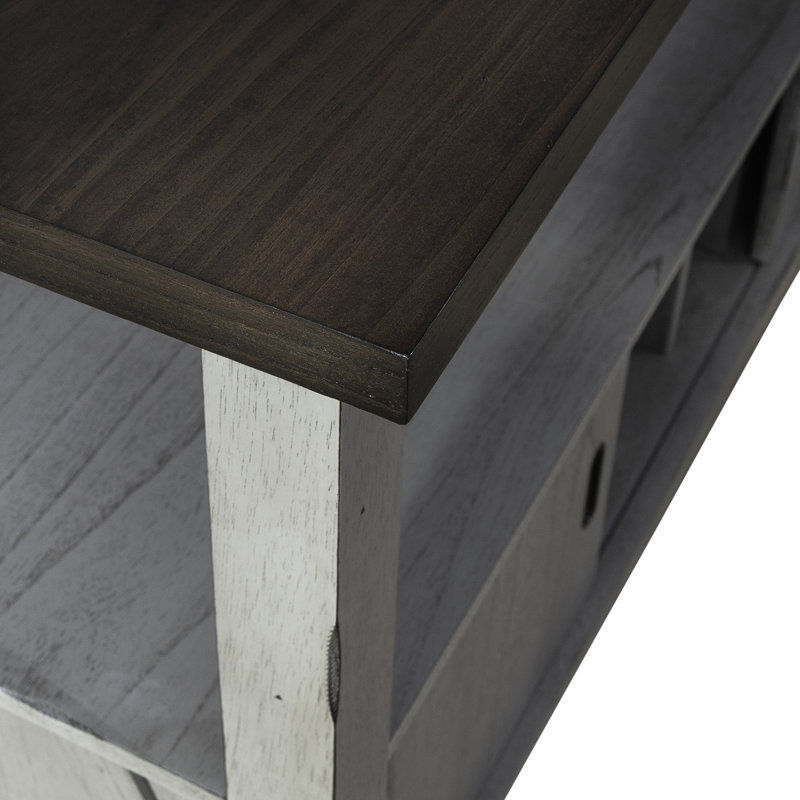 Newport 52" Gray Rubberwood and Mindy Veneer Server