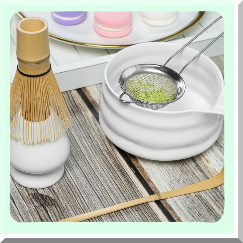 Matcha Tea Set with Whisk and Bowl
