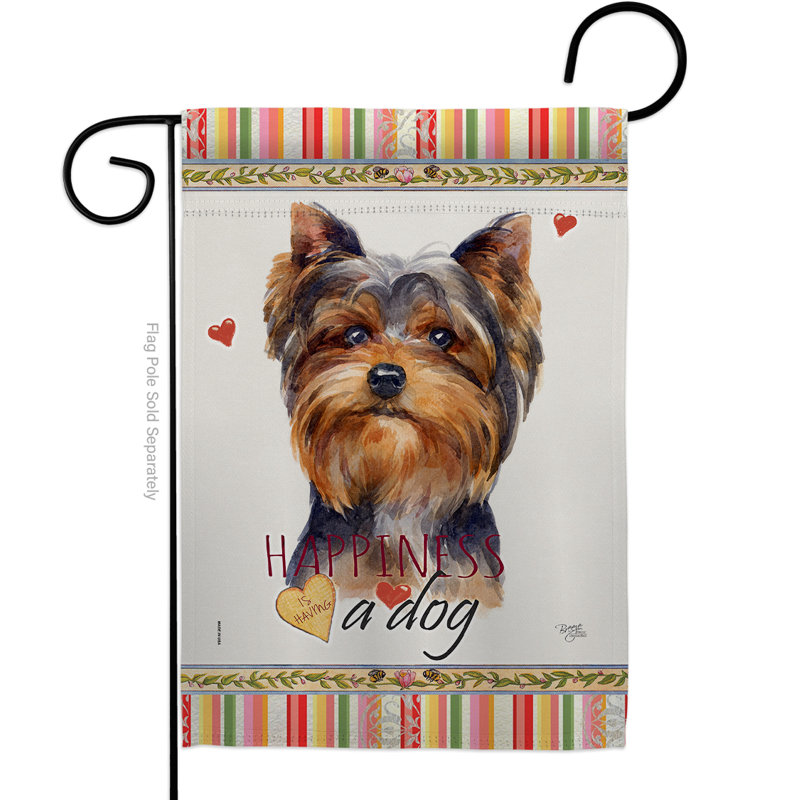Coussin décoratif à 2 faces en polyester 20 x 13 po Bulldog Happiness-impressions Drapeau pour la maison, Yorkshire Terrier