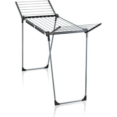 Leifheit Pegasus 150 Black Edition Foldable Freestanding Drying Rack