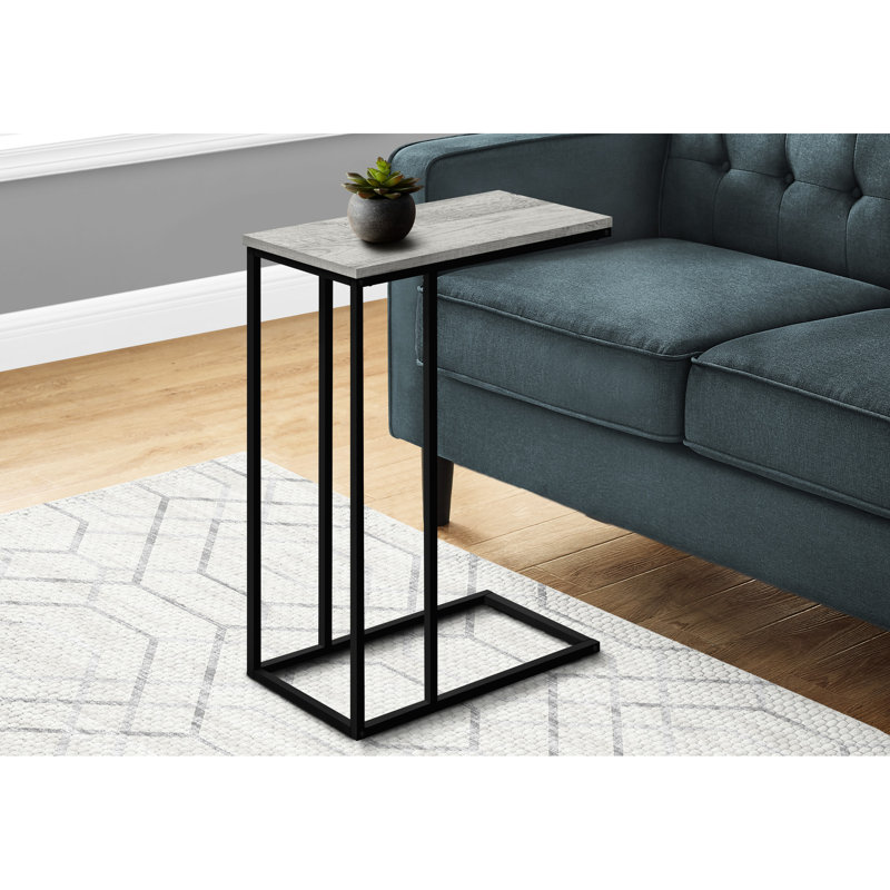 Table moderne pour - stratifié gris et pièce décorative sur le dessus