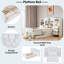 Lit plateforme en bois avec tiroirs et compartiments de rangement-172606658