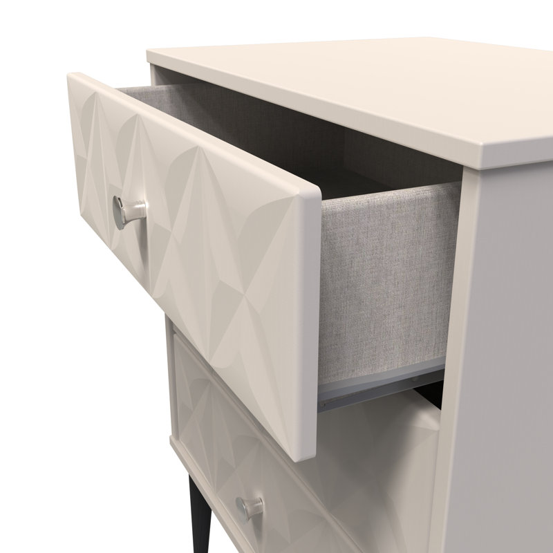 Fully Assembled Herta 3 - Drawer Chest of Drawers, Kashmir Matt