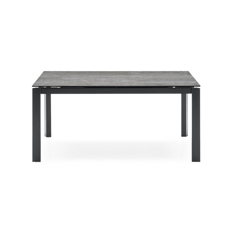 Table extensible avec plateau en céramique et pieds métalliques