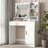 Vanity Desk with Mirror & Light, Large Drawer Three Level Storage Dresser, 3 Lighting Modes Adjustable Brightness, Bedroom Dressing Table(white)
