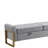 Drewes Velvet Storage Bench for Bedroom End of Bed with Double Lids,Gold Legs-410114513