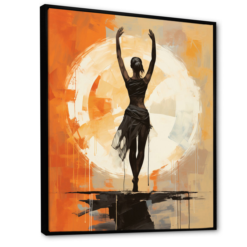 " Beige Yoga Inner Balance I ", Black, 44" H x 34" W x 1.5" D
