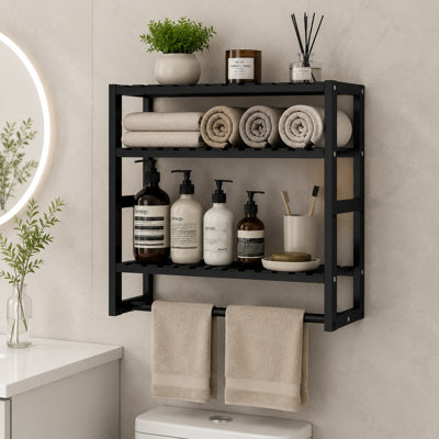 Towel Rack Bathroom Storage Shelves