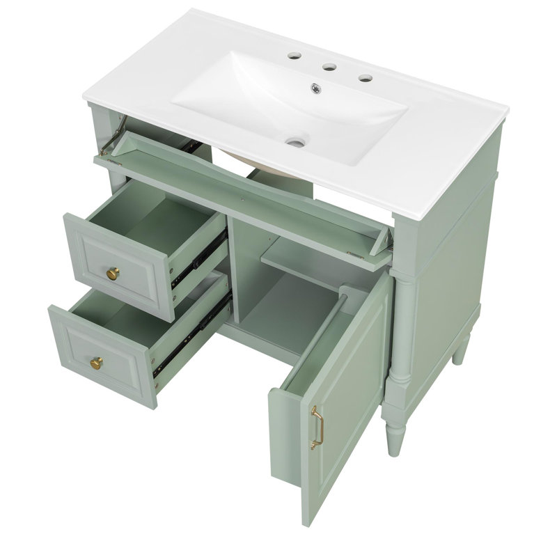 Meuble-lavabo Durable Elegance, Vert
