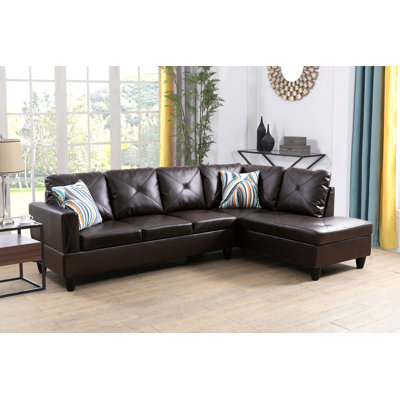 Tamez Faux Leather L-Shaped Sectional