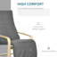 Lehna Lounge Chair Recliner Adjustable Footrest Home Dark Grey