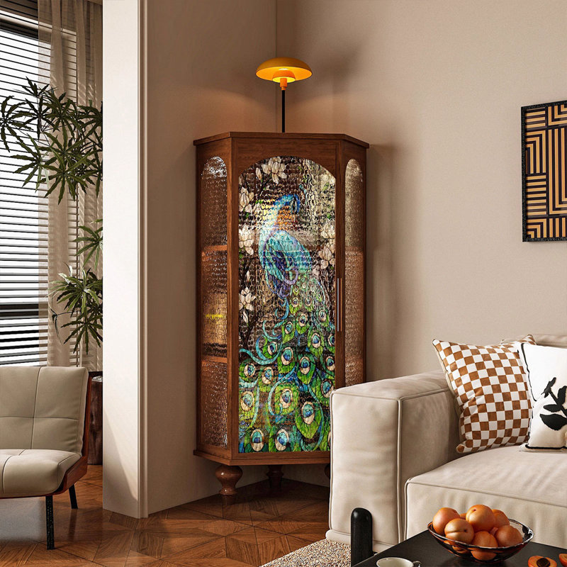 Picture color Solid Wood Corner cabinet