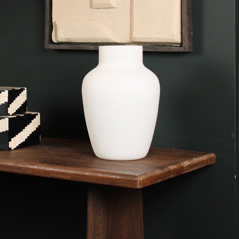 Vase en verre soufflé à la main, Blanc