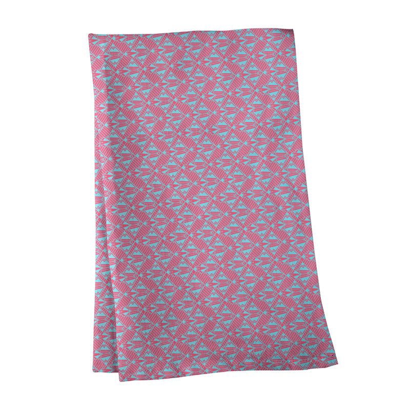 Suoz Tea Towel Kitchen Towel, Poly Twill, Red/Blue