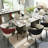 Luxury Upholstered Dining Chairs Set Two-Toned Design Eisure Kitchen Chairs With Cushioned Back-289064136-286282452