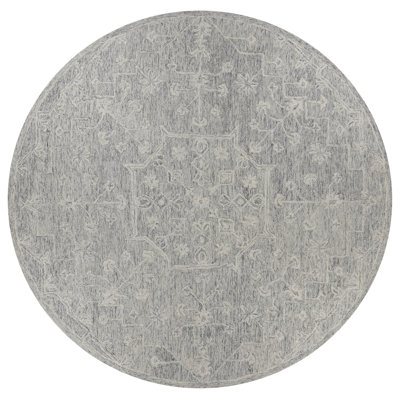 Tapis rond en laine touffeté à la main Ivy