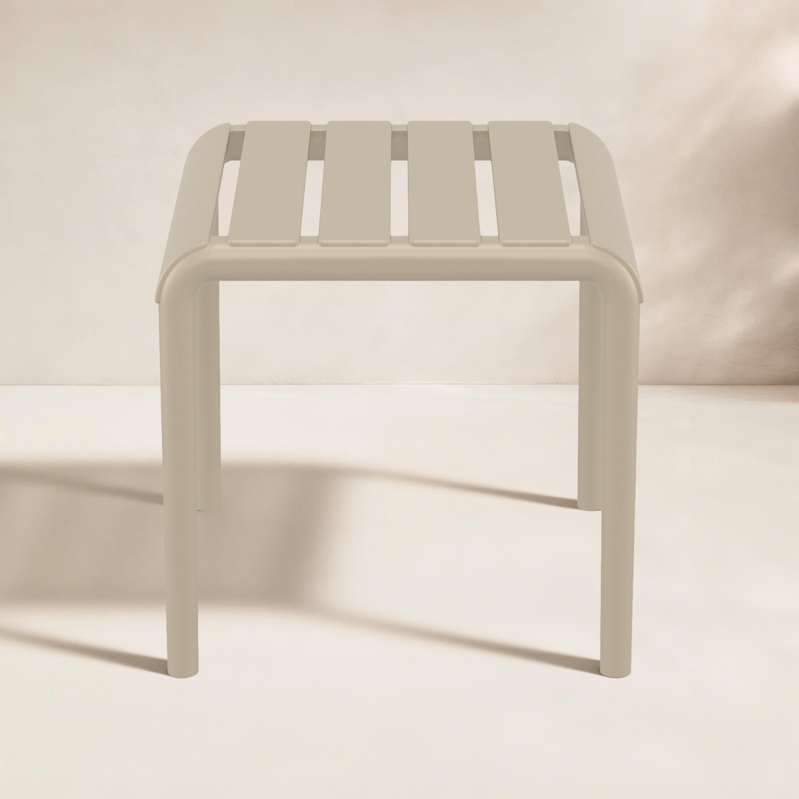 Ruta 16" Patio Side Table, Taupe