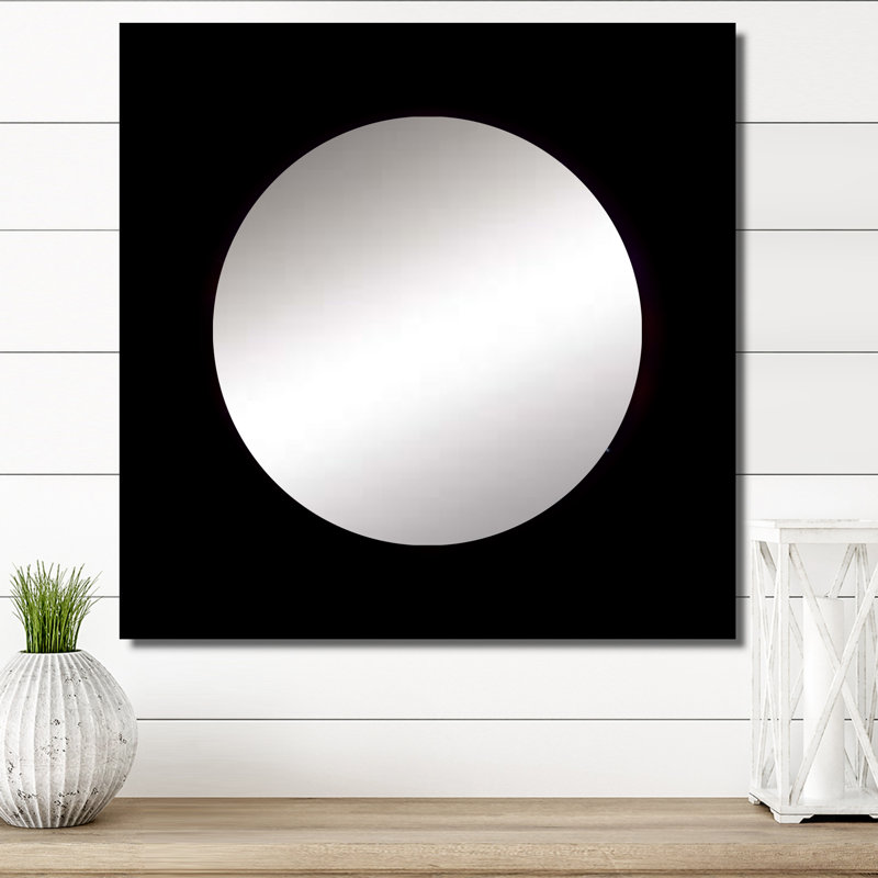 Kordosh - Grand miroir mural carré géométrique moderne pour chambre à coucher, 36 po x 36 po
