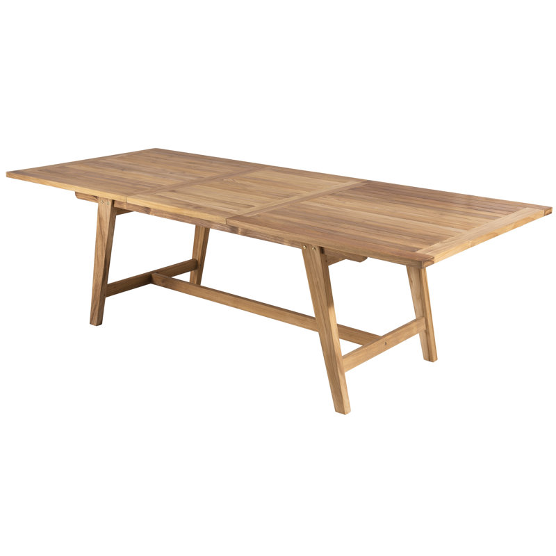 Xiao Rectangular Teak Extendable Outdoor Dining Table , 180cm cm W 100cm cm D