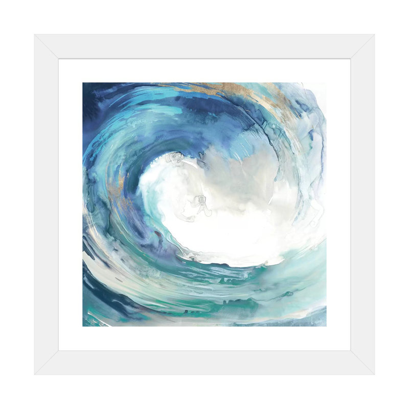 Water Collar - impression d'art graphique, Papier dans un cadre photo, H 24 po x l 24 po, Blanc