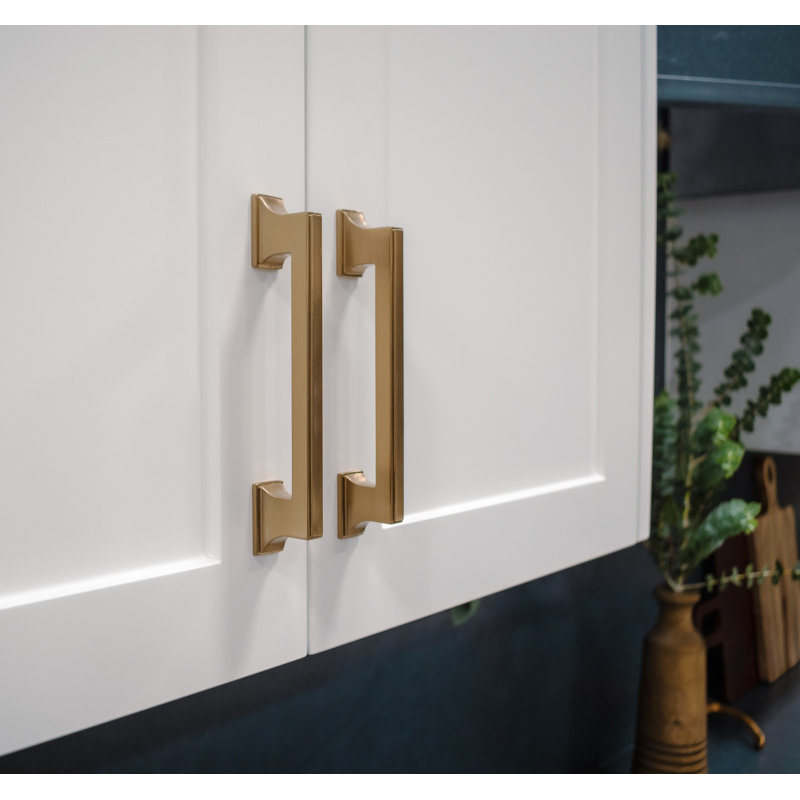Brownstone Collection Handle Pull - Cabinet Pull - Transitional Hardware for Drawers & Cabinets, Champagne Bronze, 5 1/16"