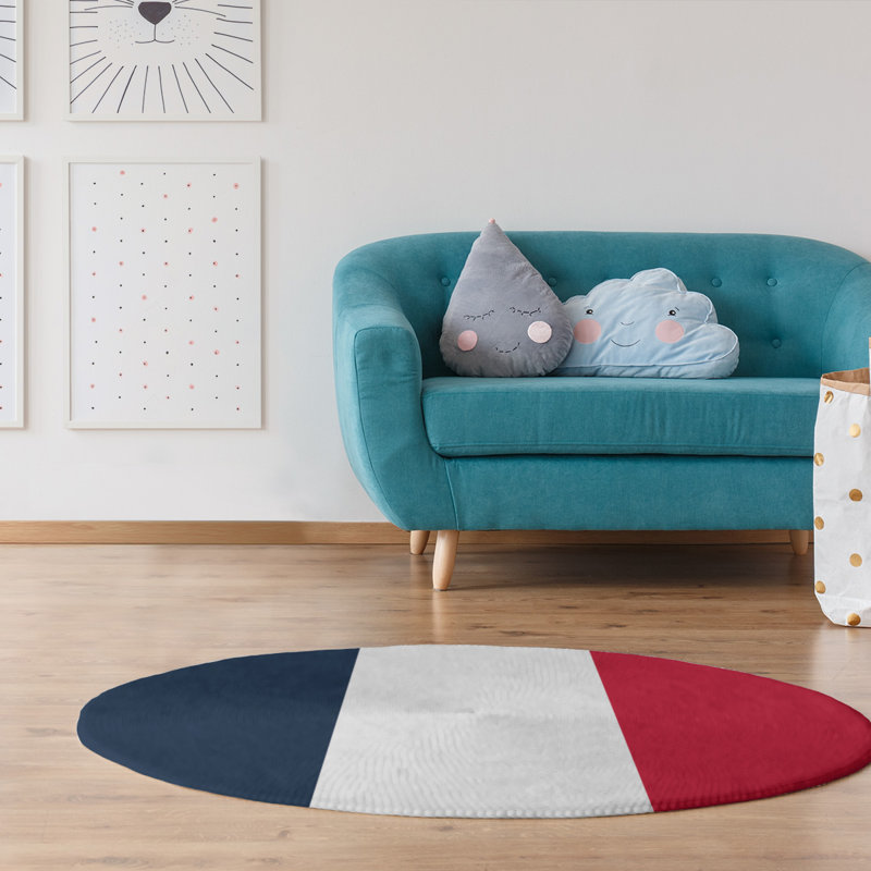 Chenille Indoor Rug, Round 5'
