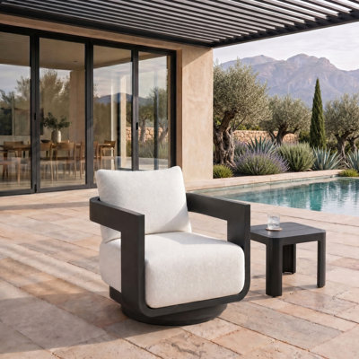 Chaise de patio en aluminium Johnny