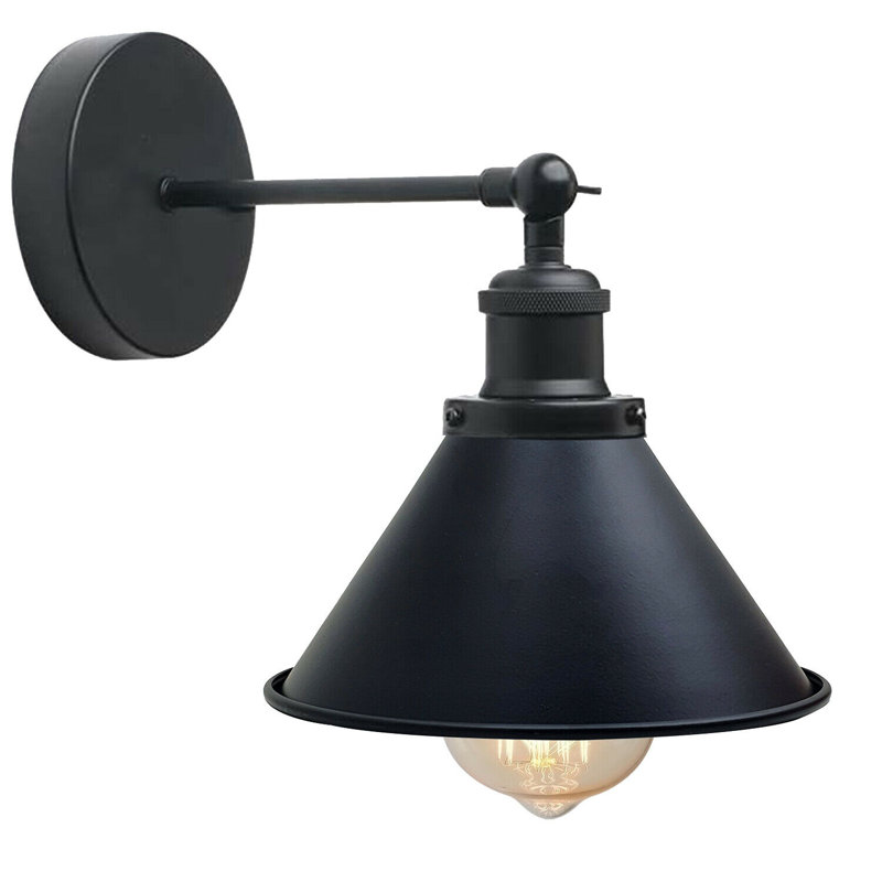 Axtell Armed Sconce, Black/Gold