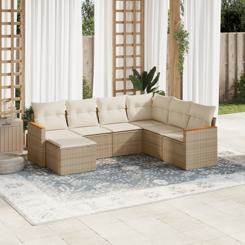 Ensemble de canapé de jardin Vidaxl beige
