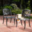 2 Cast Aluminum Patio Chairs In Copper - Odorless Of 2 Dining Chairs, Hued, Rust, Comfortable Seat, Cloud-Like Back, Furniture
