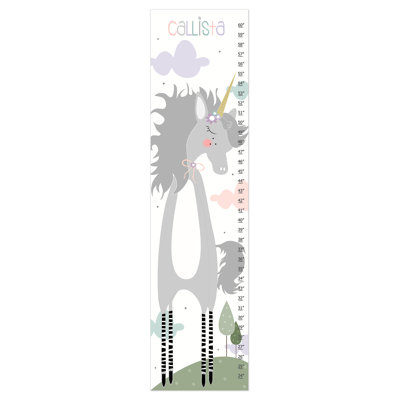 Charte de croissance personnalisable en toile licorne Hartt