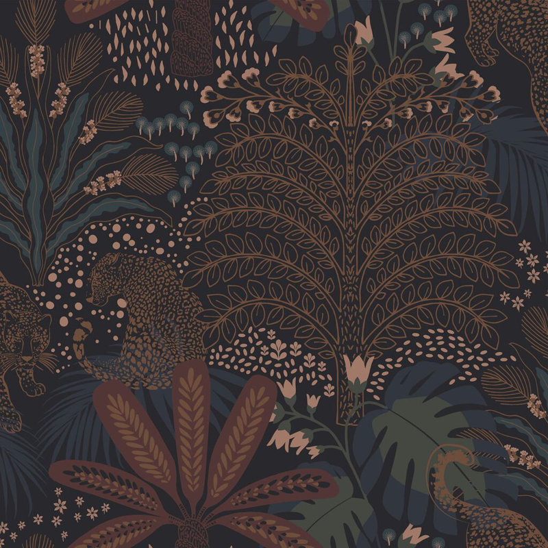 Envy Savannah Floral Wallpaper, Navy